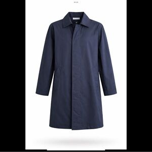 Gap Men’s Navy Blue Raincoat Trench Medium Executive Commuter Coat